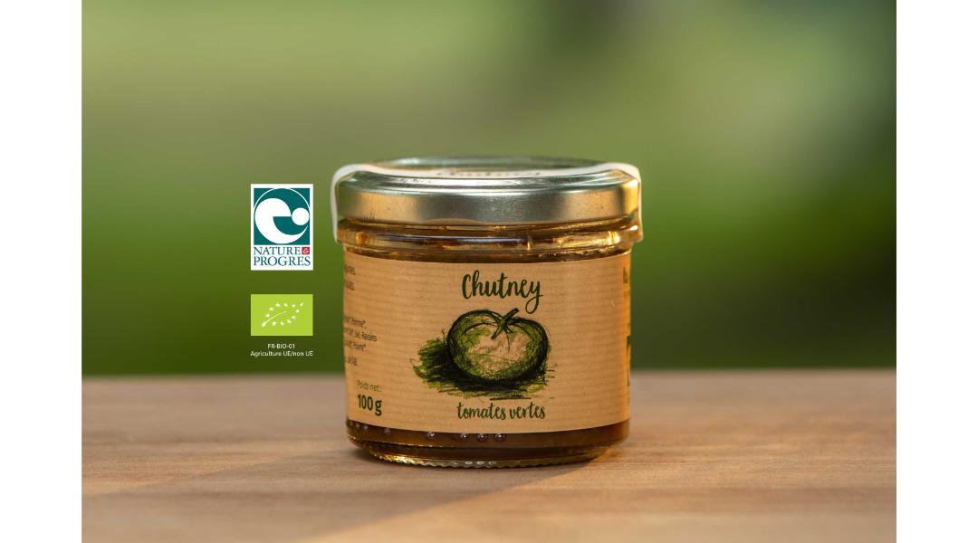 Chutney de tomates vertes bio