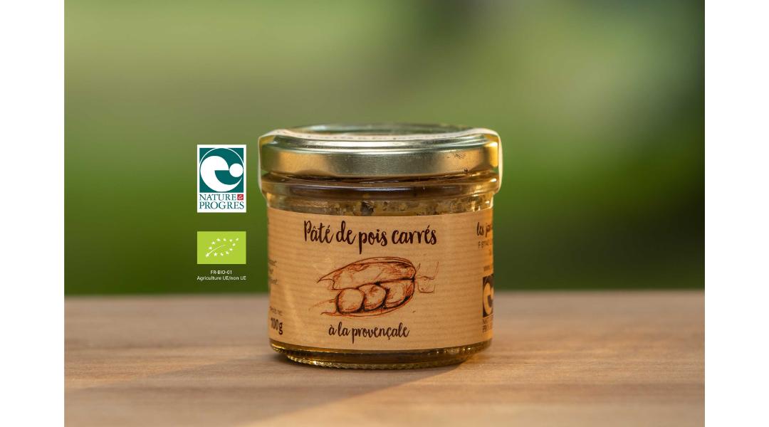 Pâté de pois carré à la provençale bio artisanal